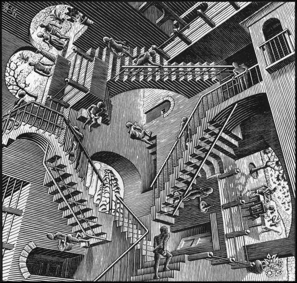 Maurits Cornelius Escher - Relatività - Luglio 1953
